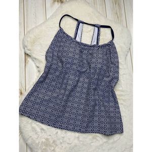 KONA SOL Moroccan Tile Halter Style Tankini Top S